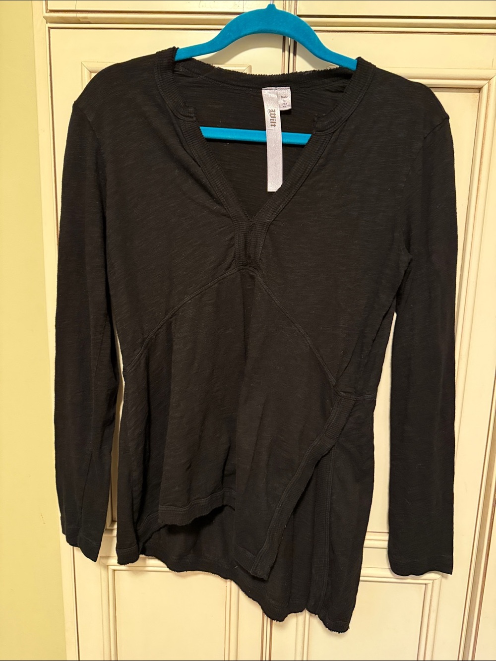 Wilt Black Long Sleeve V-Neck Tee